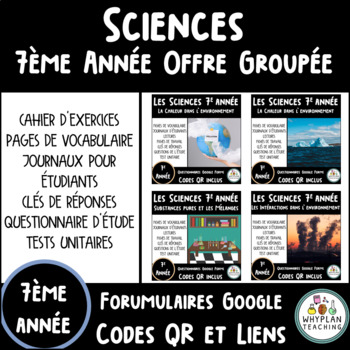 Preview of Nouveau Curriculum 2022 - Offre Groupée, Sciences, 7ème Année, Ontario - French