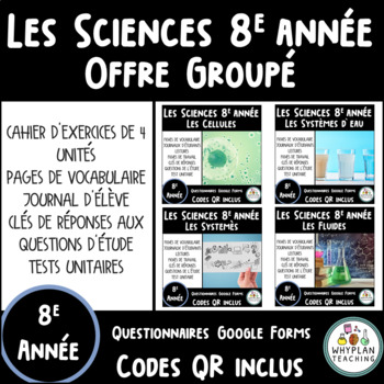 Preview of Grade 8 Ontario French Science Bundle - En Français
