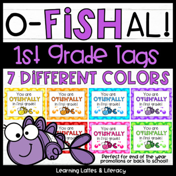 Preview of Goldfish Back to School Tags Ofishally In 1st Grade End of School Year Tags