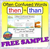 Often Confused Words: Then & Than (BOOM CARDS distance lea