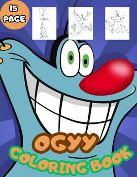 Preview of Oggy and the Cockroaches Coloring Book: 15 Fun Designs for Kids