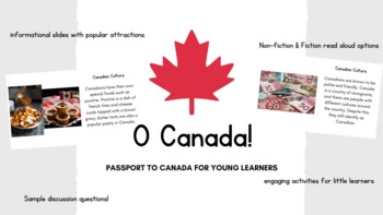 Preview of Oh Canada! Canada Lesson for Pre-K, Kindergarten, 1st