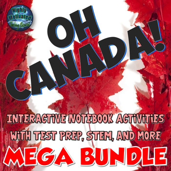 Preview of Oh Canada! Differentiated Interactive Activities Multi-Pack with Test Prep