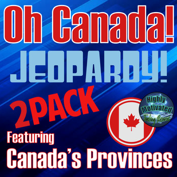 Preview of Oh Canada! Jeopardy! The Provinces Review {PowerPoint Game} 2 Pack