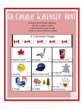 Preview of Oh Canada Scavenger Hunt!