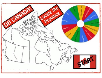 Preview of Oh Canada! Spinner Game, Info Pack, Inquiry Project-Based on Ont. Soc. Stu. Cur.