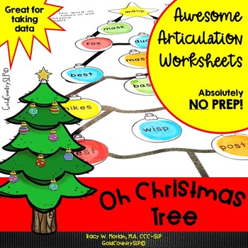 Preview of Oh Christmas Tree Awesome Articulation Dot Art