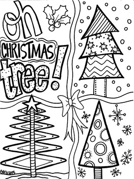 Preview of Oh Christmas Tree Coloring Page