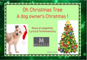 Preview of Oh Christmas tree (A dog owner's Christmas) ages 10+ _ Lyrics Videos_karaoke_PDF