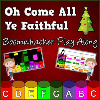 Preview of Oh Come All Ye Faithful - Boomwhacker Play Along Videos & Sheet Music