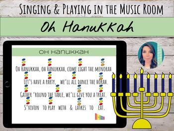 Preview of Oh Hanukkah Lesson & Unit for Voice & Orff Arrangement on Google Slides