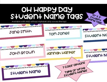 Preview of Oh Happy Day Name Tags