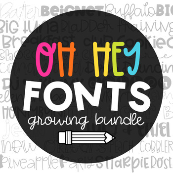 Preview of Oh Hey Fonts - GROWING FONT BUNDLE