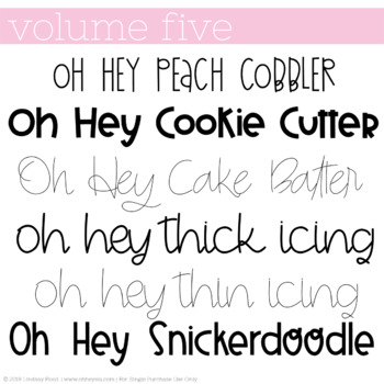 Preview of Oh Hey Fonts: Volume - Teacher Bulletin Board Fonts - Font Bundle