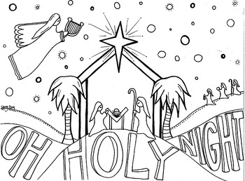 Preview of Oh Holy Night coloring sheet