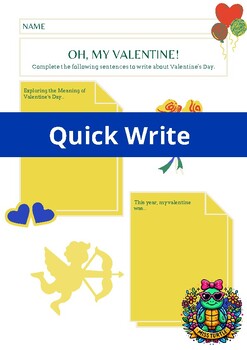 Preview of Oh, My Valentine! A Fun and Engaging Valentine’s Day Worksheet  2024