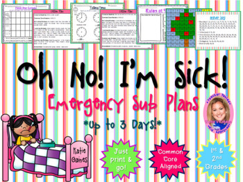 Preview of Oh No I'm Sick!: Emergency Sub Plans (3 Days Worth!)