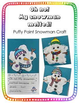 Puffy Paint Melting Snowman Craft