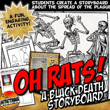 Preview of Oh Rats! Black Death Bubonic Plague Story Board Activity Medieval Europe