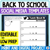 Back to School Activity - Social Media Templates - First D