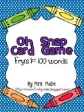 Oh Snap - High Frequency Word Game - Fry's 1st 100 Words