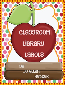 Preview of (Oh So Cute}  CLASSROOM LIBRARY BOOK LABELS
