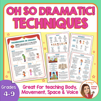 Preview of Oh So Dramatic! Techniques in Drama Organiser