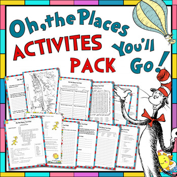 Preview of Oh The Places You'll Go: Activities Pack Grade 3 4 5 End of the Year Graduation