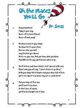 Oh The Places You'll Go Real Life Connections by Mrs HDs Class | TPT