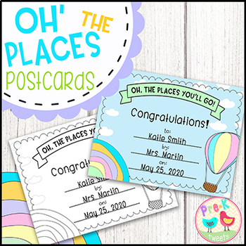 Preview of Oh the Places You'll Go Certificates