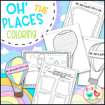 Preview of Oh the Places You'll Go Coloring