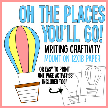 Preview of Oh the Places You'll Go | Writing Activity and Craft