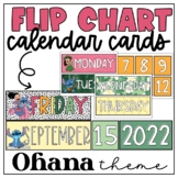 Ohana Tropical Themed Printable Flip Date Daily Calendar Cards