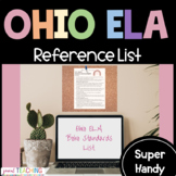 Ohio 4th Grade ELA Standards Reference for Binder or Planner