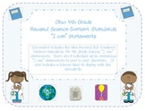 Ohio 4th Grade Science Content Standards "I can" statements