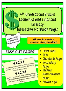 Preview of Ohio 4th Grade Social Studies:  Economics and Financial Literacy