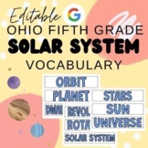 Ohio 5th Grade Earth and Space Science Solar System Vocabu