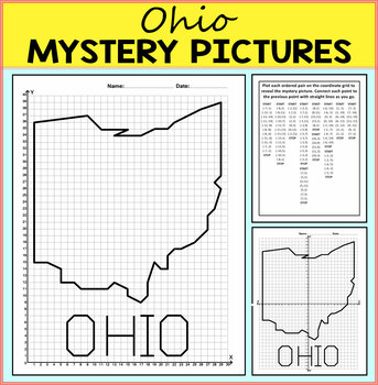 Preview of Ohio Coordinate Graphing Picture - Back To School Math Activities