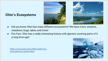 Preview of Ohio Ecosystems & Changes- Presentation With Exit Ticket