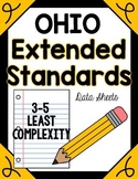 Ohio Extended Content Standards Data Sheets 3-5 LEAST Complexity