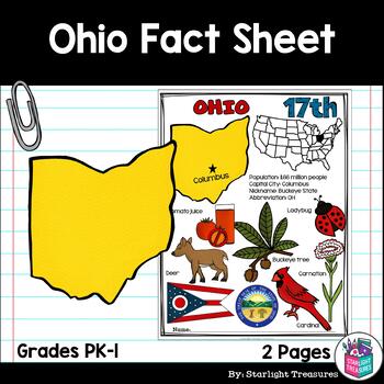 Preview of Ohio Fact Sheet for Early Readers - A State Study