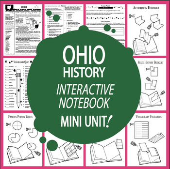 Preview of Ohio History Interactive Unit + AUDIO – ALL Ohio State Study Content Included