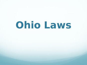 Preview of Ohio Laws PowerPoint