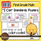 Ohio Learning Standards for First Grade MATH "I Can" Posters