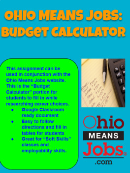 Preview of Ohio Means Jobs: Budget Calculator