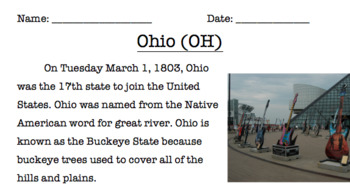 Preview of Ohio Reading Comprehension
