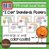 Ohio Social Studies I Can Standards - Fifth Grade Posters