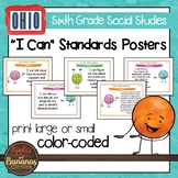 Ohio Social Studies I Can Standards - Sixth Grade Posters