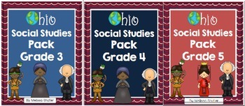 Preview of Ohio Social Studies Pack BUNDLE for Grades 3-5