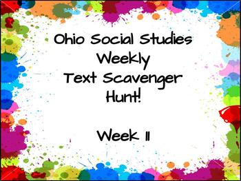 Preview of Ohio Social Studies Weekly (Week 11) Scavenger Hunt